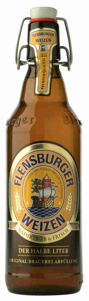 Пиво Flensburger Weizen светлое нефильтрованное 5,1%, 500 мл., стекло