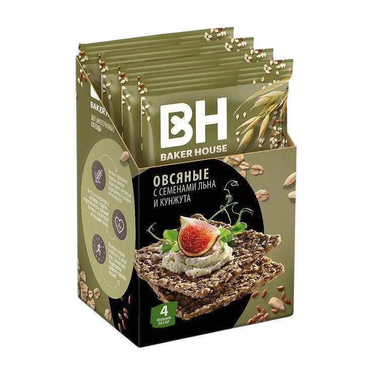 Хлебцы Baker House Скандинавские овсяные цельнозерновые 180 гр., флоу-пак