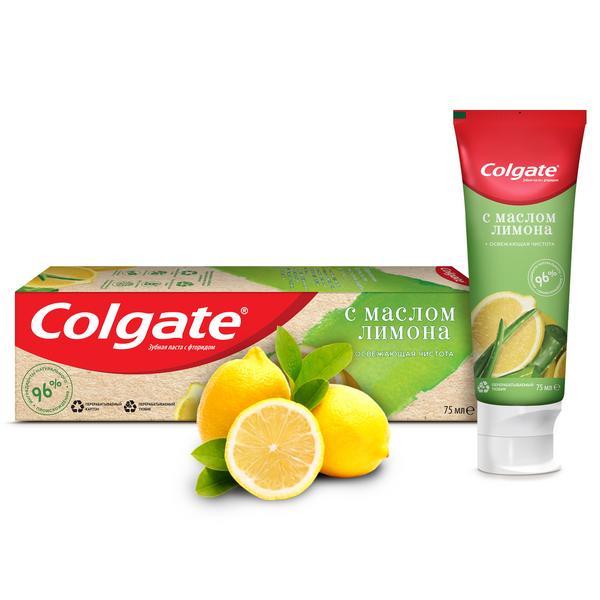 Зубная паста освежающая чистота с маслом лимона Colgate Naturals, 75 мл., картон
