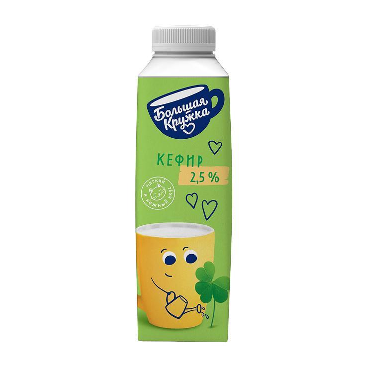 Кефир Большая кружка 2,5% 500 гр., тетра-пак