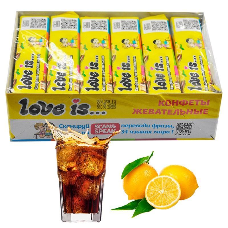 Конфеты жевательные LOVE IS Кола лимон 20 гр., обертка