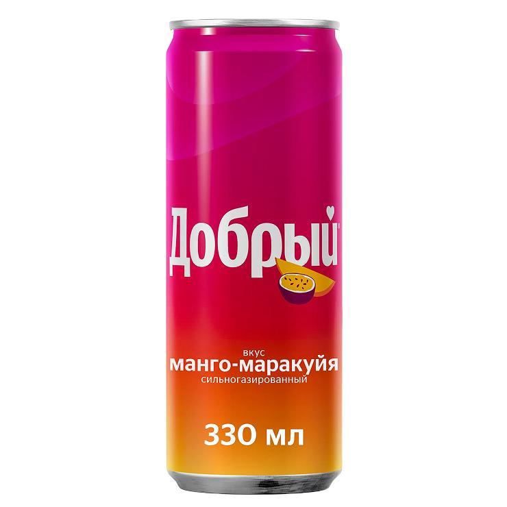 Напиток газированный Добрый манго маракуйя 330 мл., ж/б