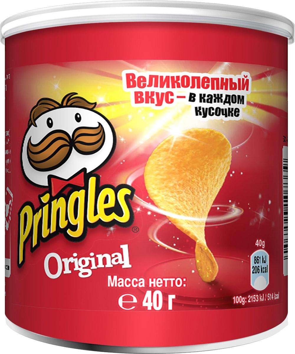 Чипсы Pringles оригинал, 40 гр., туба