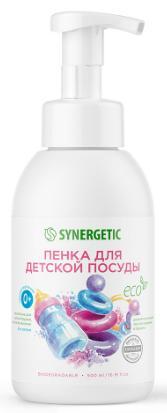 Пенка для мытья детской посуды, игрушек, бутылочек и сосок Synergetic биоразлагаемая гипоаллергенная 500 мл., ПЭТ