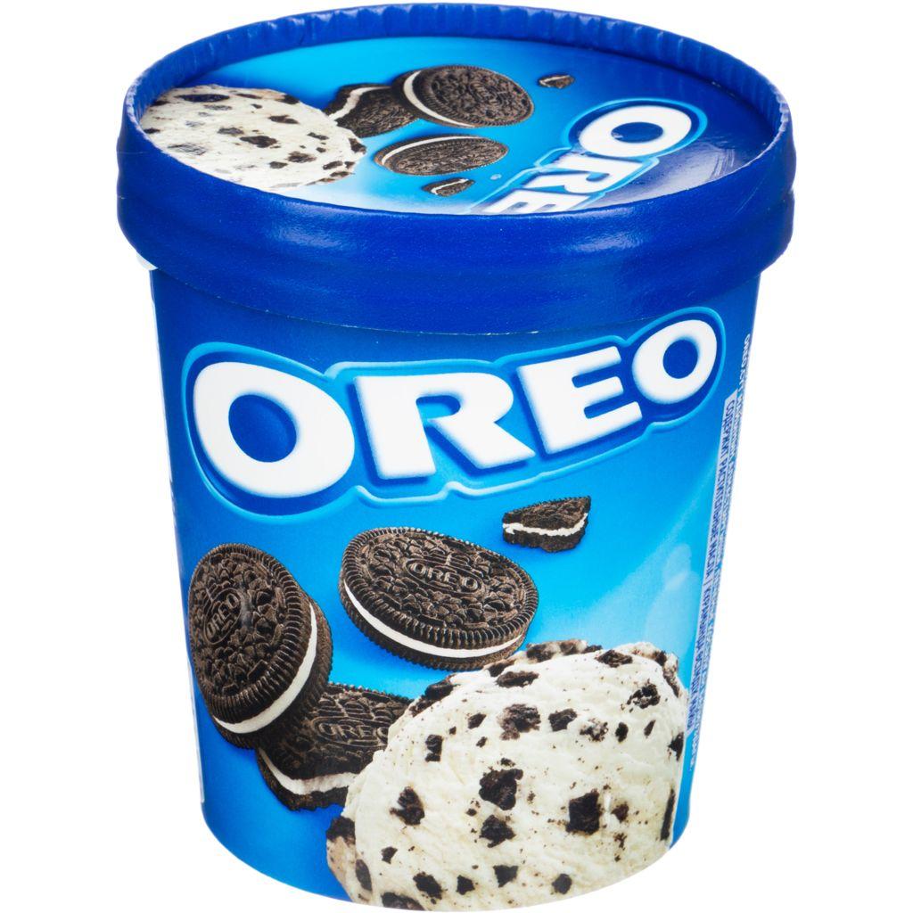 Мороженое Nestle Oreo ванильное с кусочками шоколадного печенья 263 гр., ПЭТ