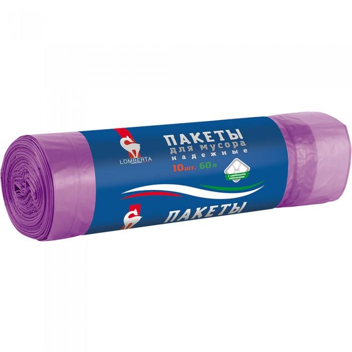 Пакеты Lomberta Overlap для мусора, с затяжкой 60 л., 10 шт.