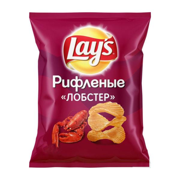 Чипсы Lay's рифленые лобстер 140 гр., флоу-пак