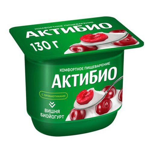 Йогурт Актибио вишня 2,9% 130 гр., пластик