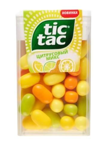 Драже Tic Tac Цитрусовый микс 16 гр., ПЭТ