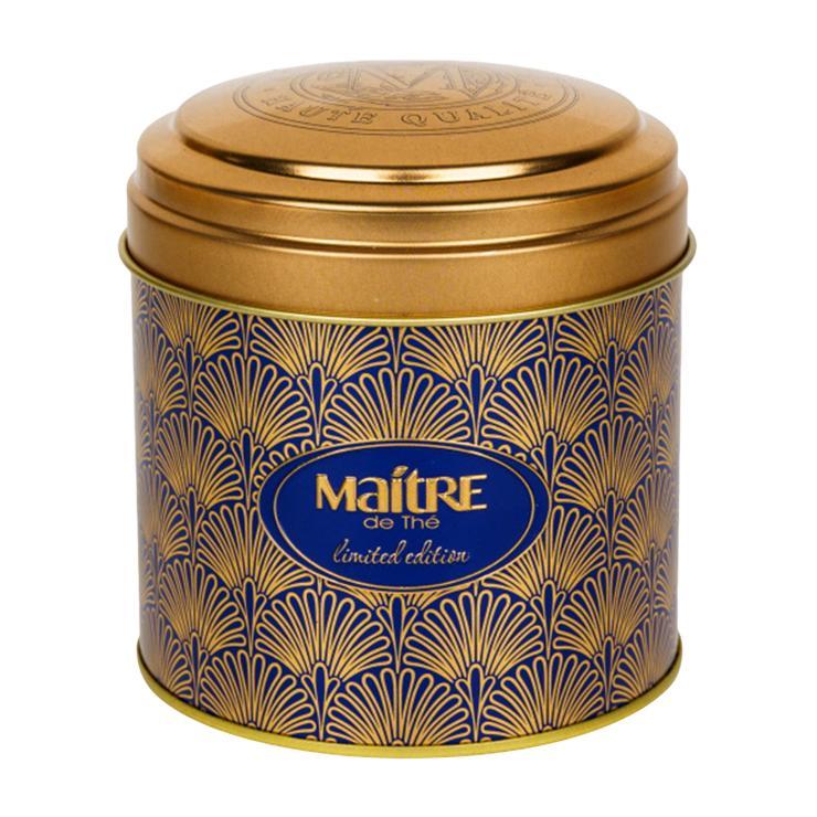 Чай листовой Maitre de The Golden Magic Ассам черный индийский кусочки имбиря, кусочки корицы, кусочки шиповника, лепестки василька синего 100 гр., ж/б
