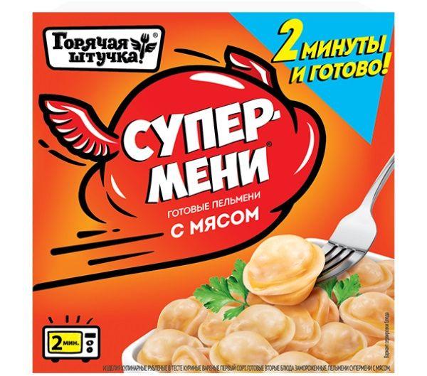 Пельмени Горячая штучка Супермени с мясом, 200 гр., ПЭТ контейнер