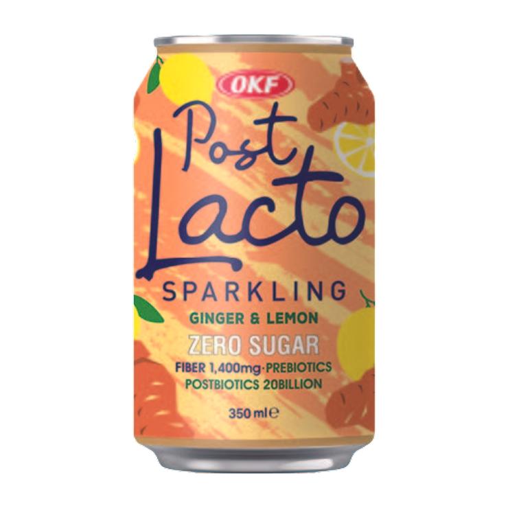 Напиток сильногазированный Post Lacto Ginger Lemon zero sugar 350 мл., ж/б