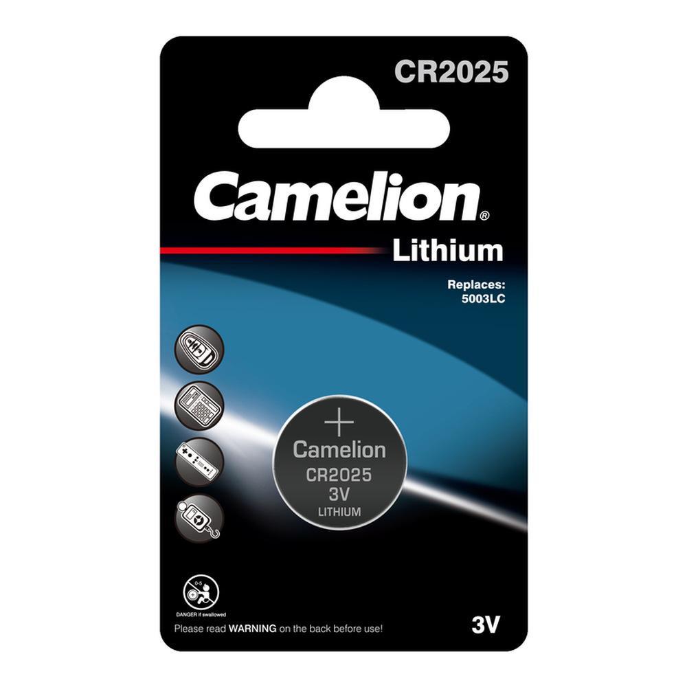 Батарейка Camelion CR2025 BL-1CR2025-BP1 литиевая 3V 1 штука, блистер