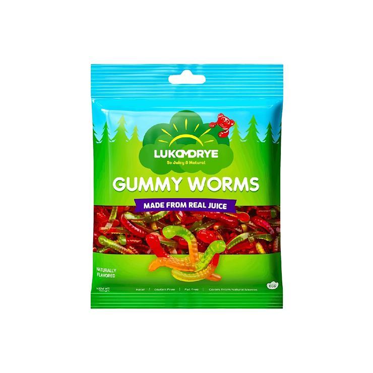 Мармелад жевательный LUKOMORYE gummi worms подземные обитатели 90 гр., флоу-пак