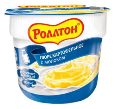 Пюре Роллтон картофельное с молоком, 40 гр, ПЭТ