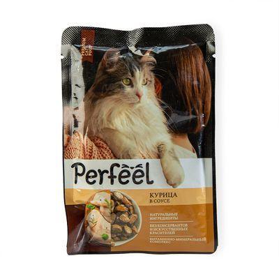 Корм для кошек Perfeel с курицей в соусе 75 гр., пауч