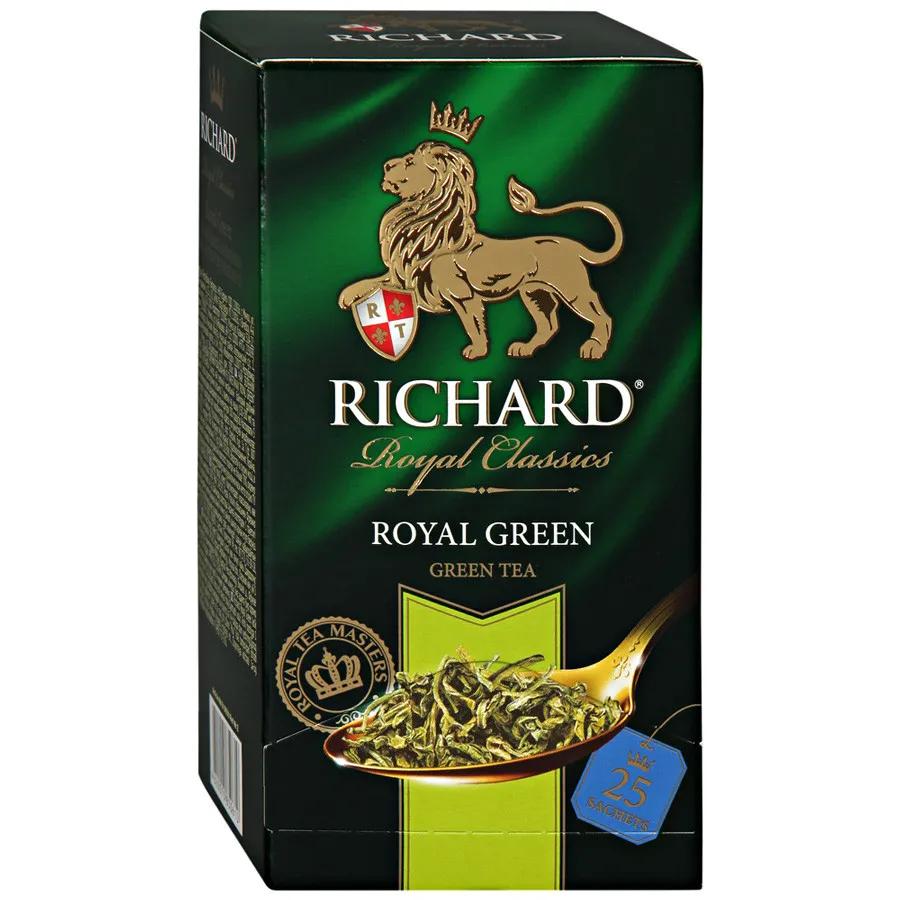 Чай Richard Royal Green зеленый 25 пакетиков 50 гр., картон