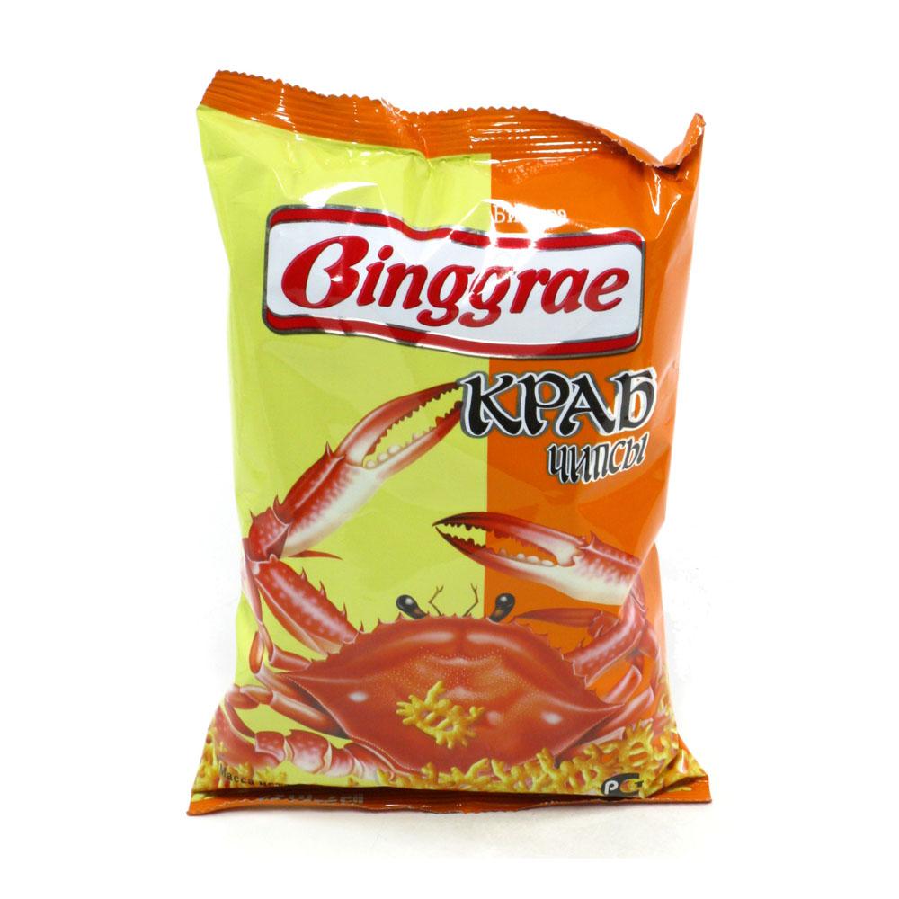 Чипсы Binggrae хрустящие со вкусом краба Россия 130 гр., флоу-пак