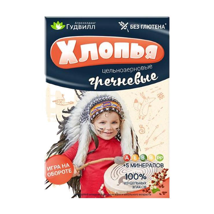 Хлопья гречневые Гудвилл 400 гр., картон