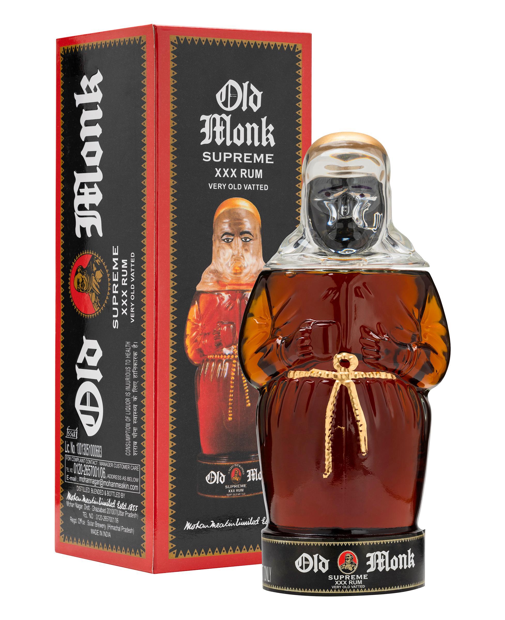 Ром Old Monk Supreme выдержка 12 лет  42,8 % Индия, Мохан Meakin LTD 750 мл., картон