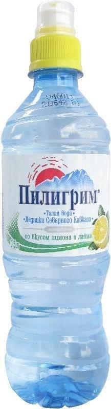 Вода Пилигрим безалкогольный со вкусом лимон негазированная, 500 мл., ПЭТ