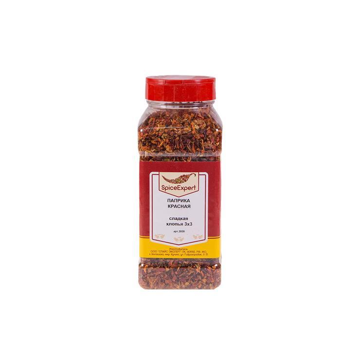 Приправа SpicExpert паприка хлопья 400 гр., пластик