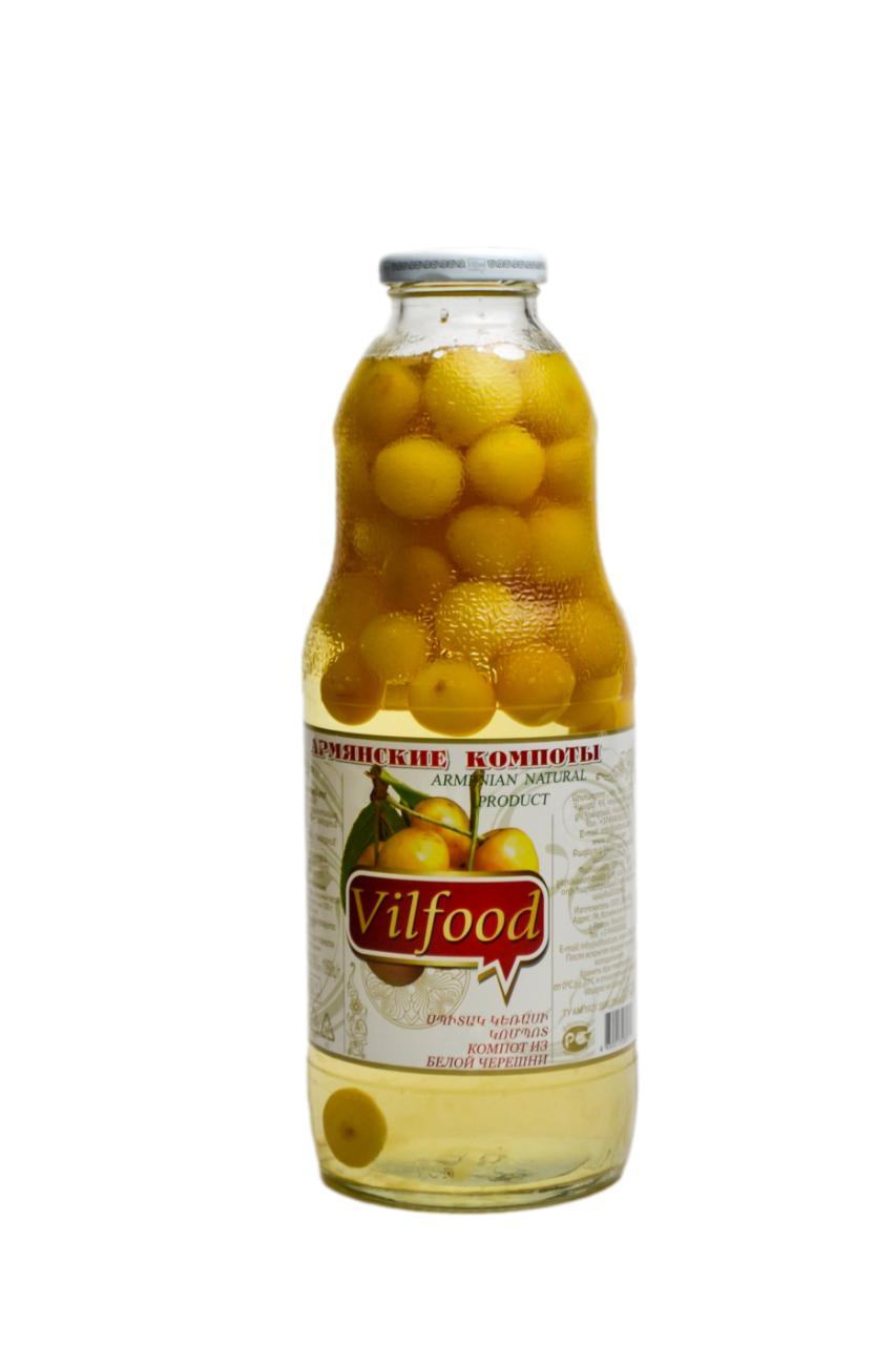 Компот Vilfood из Белой черешни 1 л., стекло