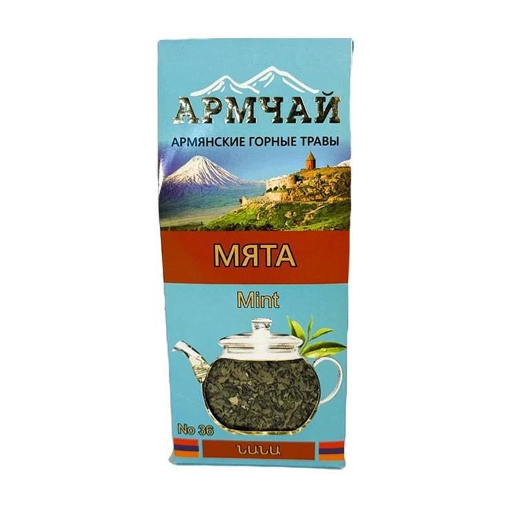Чай АРМЧАЙ зеленый мелколистовой мята №36 30 гр., картон