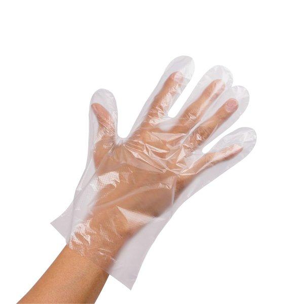 Перчатки одноразовые размер М 12 мкм прозрачные ПЭ., картон