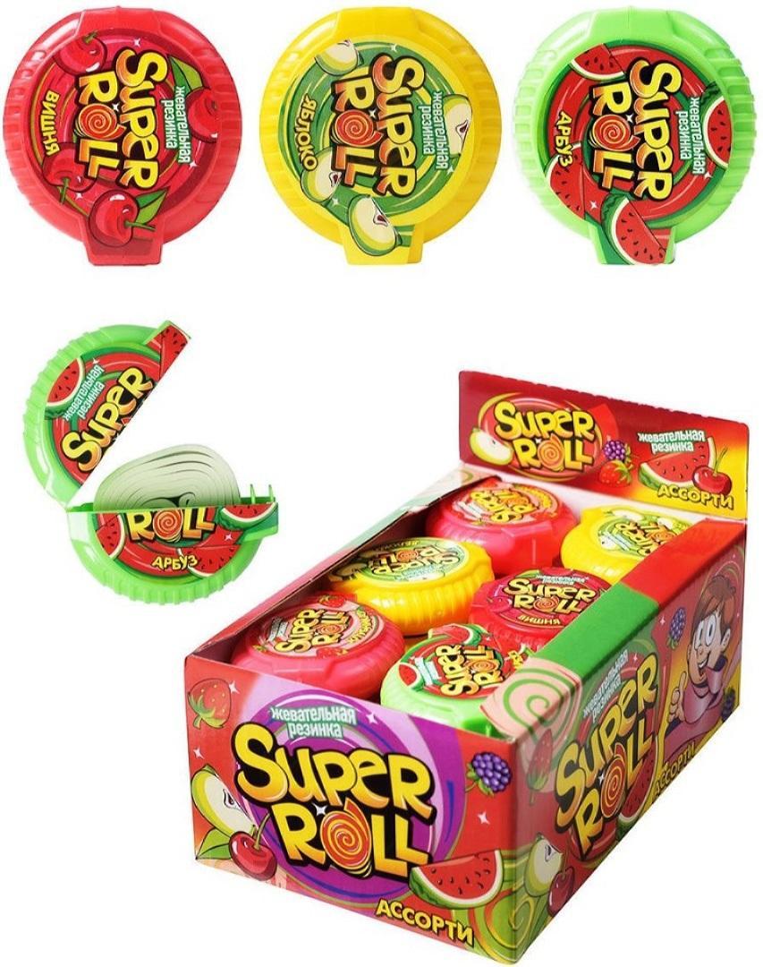 Жевательная резинка Канди Клаб Super Roll ассорти 10 гр., ПЭТ