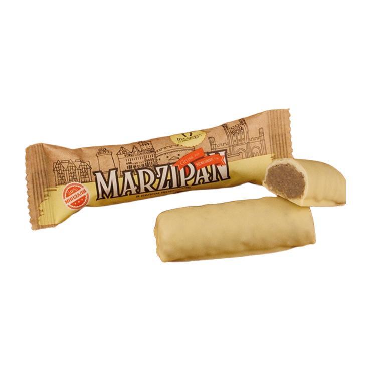 Марципановый батончик ШААКЕН ДОРФ в белом шоколаде 50 гр., флоу-пак