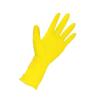Перчатки Libry латексные хозяйственные желтые с х/б напылением размер М 1 пара 30 гр., короб картонный