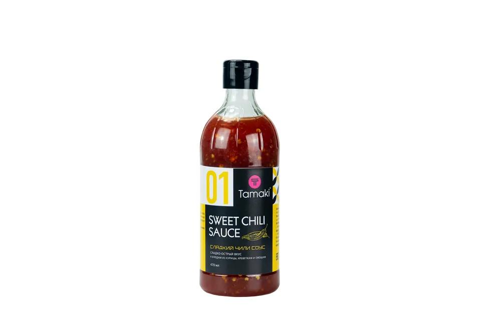 Соус чили Tamaki 01 sweet chili sauce сладкий для курицы, 470 мл., ПЭТ