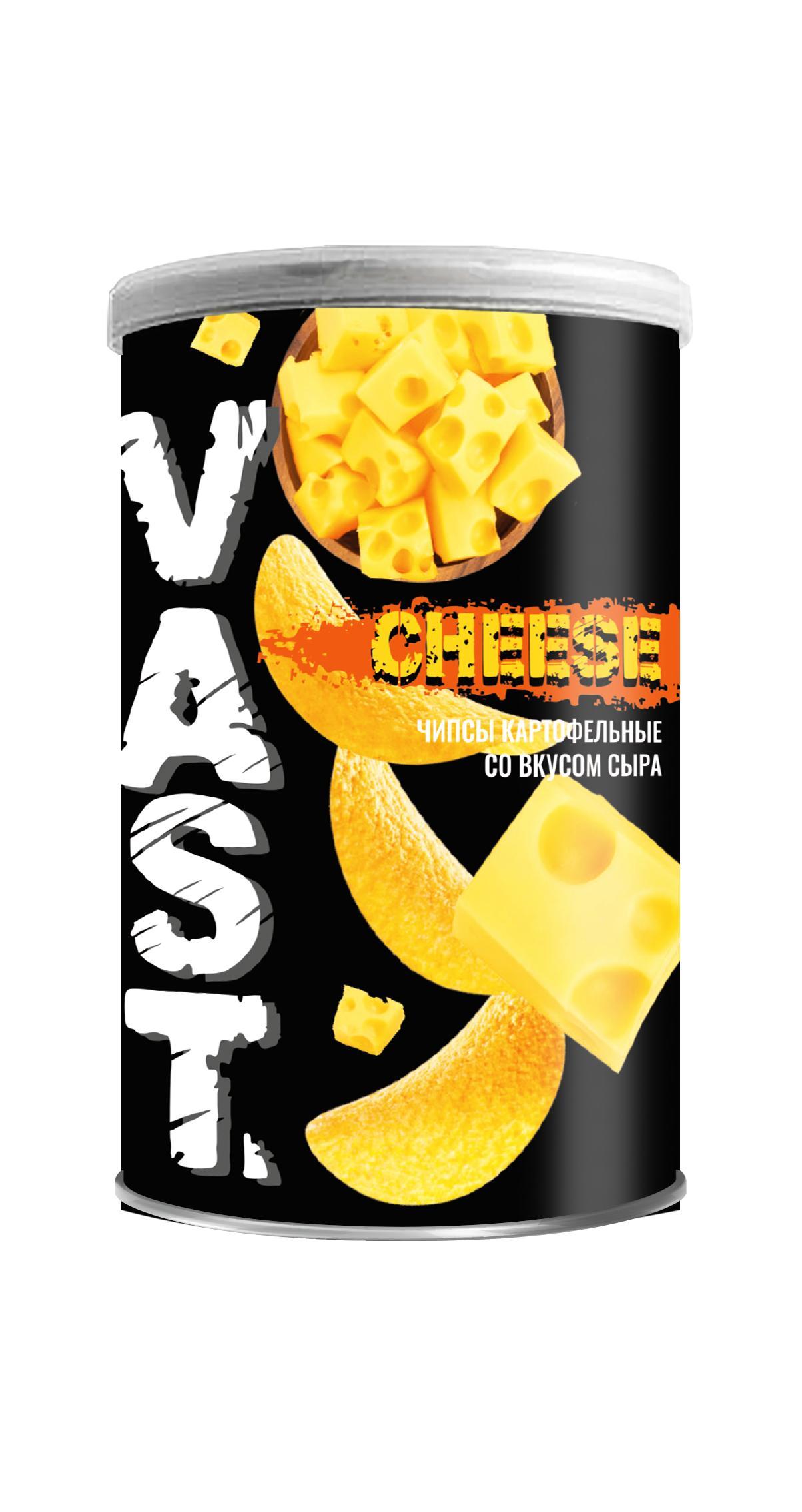 Чипсы Vast сыр 70 гр., туба