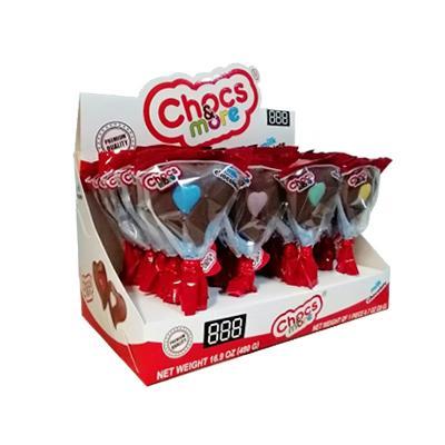 Фигурка шоколадная Chocs & more Сердце на палочке 20 гр., обертка