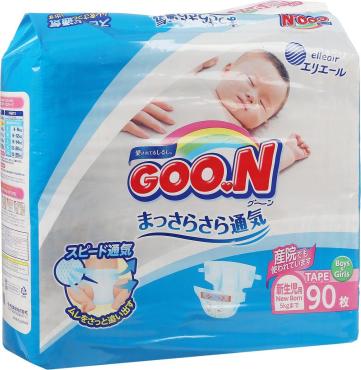 Подгузники Goon для малышей до 5 кг 90 шт