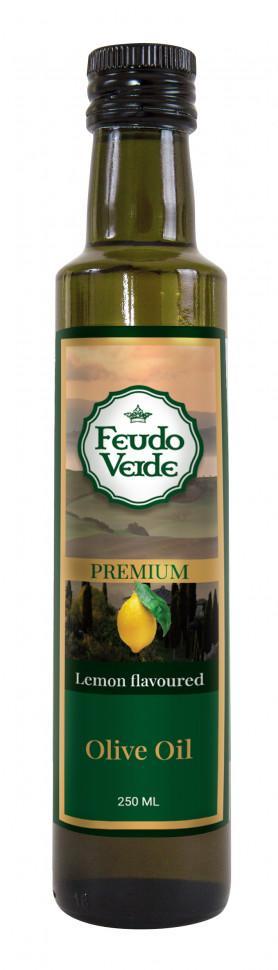Масло оливковое Feudo Verde Extra Virgin нерафинированное с лимоном 250 мл., стекло