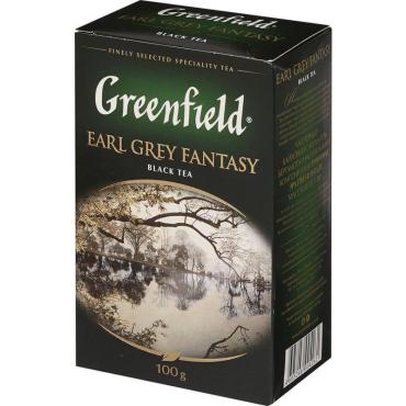 Чай чёрный с ароматом бергамота Greenfield Earl Grey Fantasy, 100 гр., картонная коробка