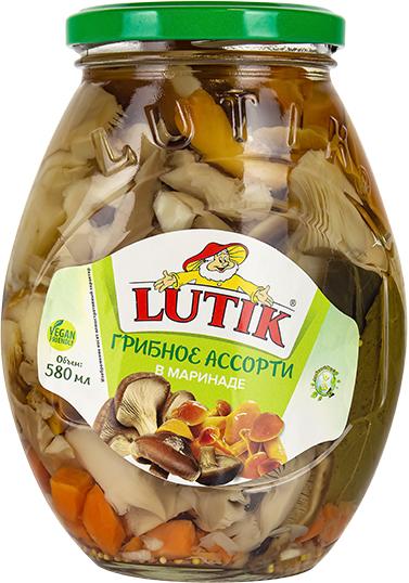 Ассорти грибное Lutik в маринаде 580 мл., стекло