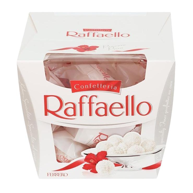 Конфеты Raffaello с цельным миндальным орехом в кокосовой обсыпке 150 гр., картон