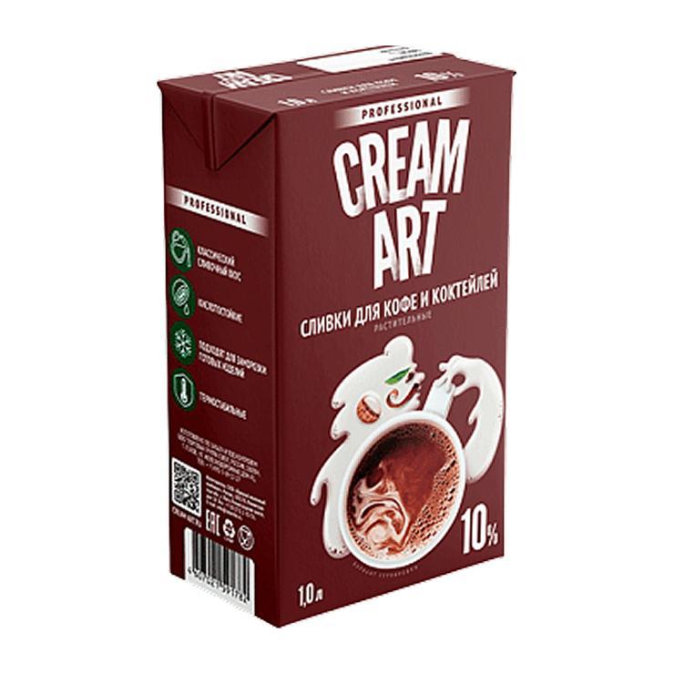 Сливки для кофе СREAMART на растительных маслах 10% 1 л., тетра-пак