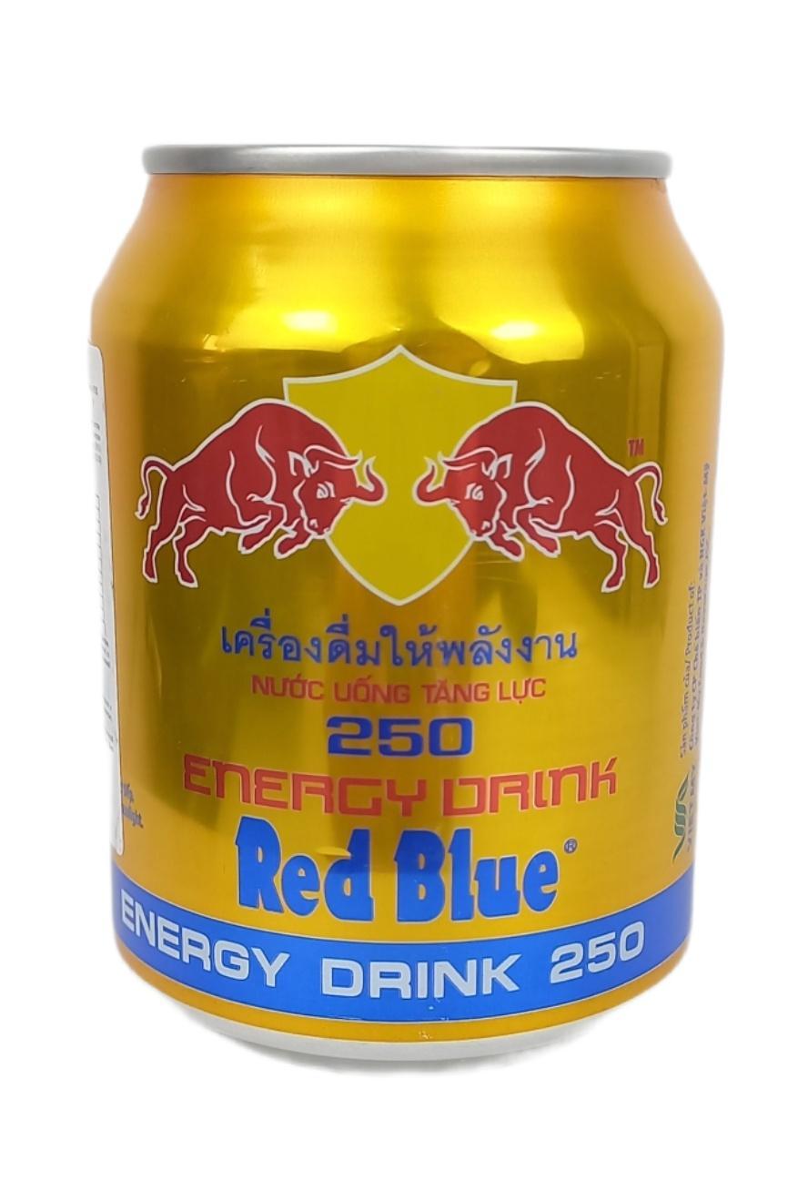 Энергетический напиток без газа Energy drink Red Вlue 250 мл., ж/б