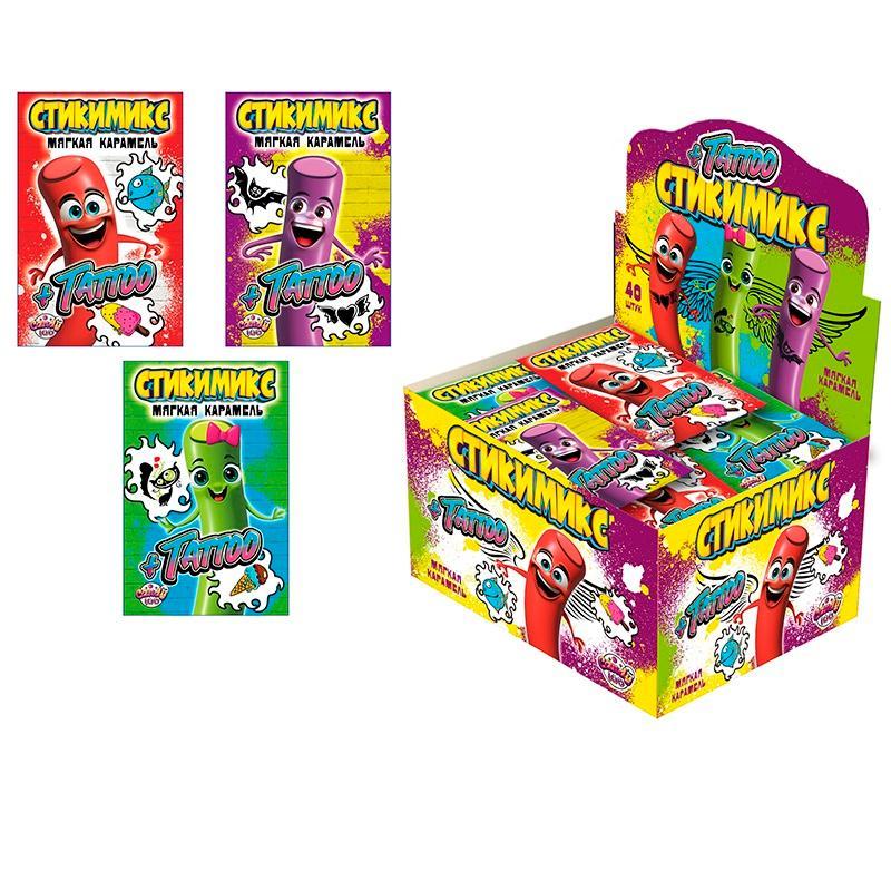 Карамель мягкая Fun Candy Lab Стикимикс тату 5 гр., саше