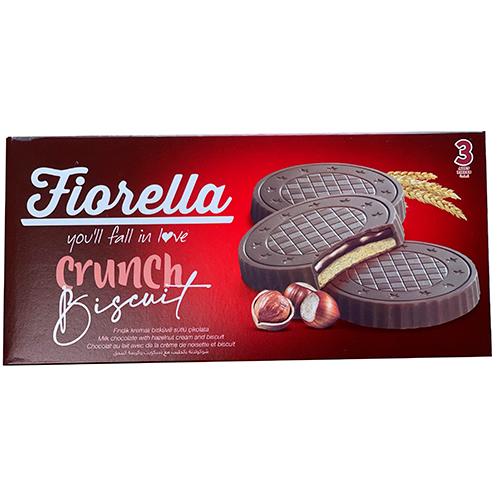 Печенье в мол.шок. Fiorella с Ореховым кремом.Crunch BiscuitMilkChocolate with Hazelnut, 67,5 гр., картон