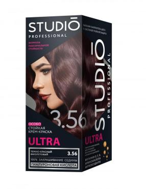 Крем-краска для волос 3.56 Темно-красный фиолетовый Studio Professional Ultra, 200 гр.,картонная коробка