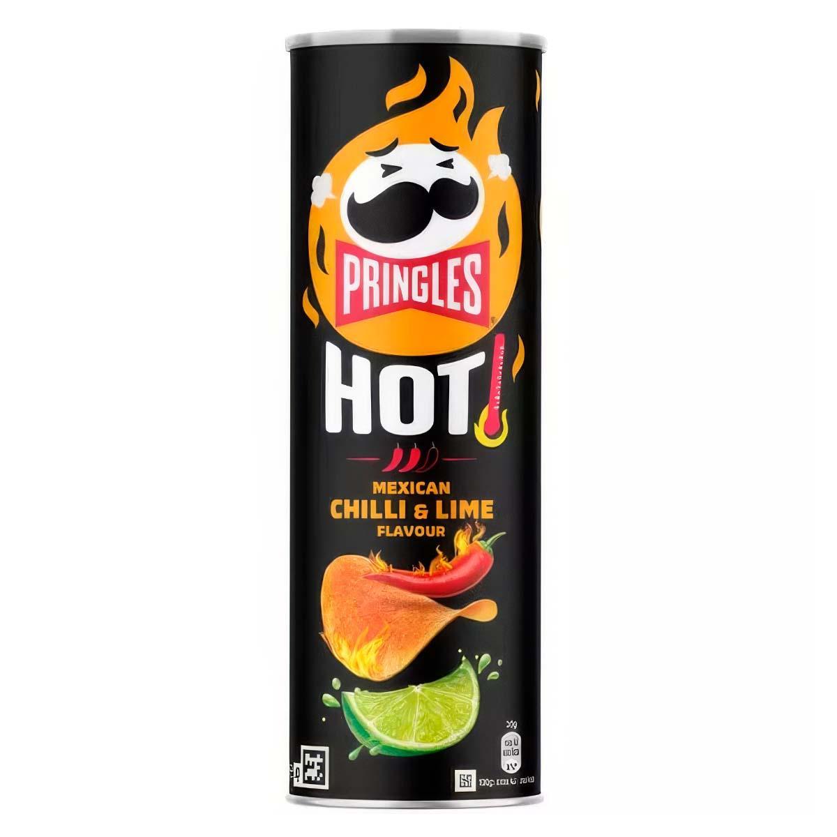 Чипсы Pringles Hot Mexican чили и лайм 160 гр., туба