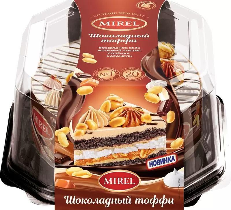 Торт Mirel Шоколадный тоффи 580 гр., пластик