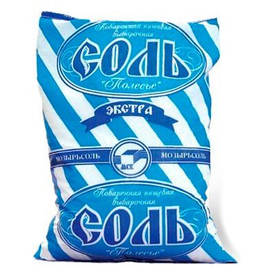 Соль Экстра Полесье 1 кг., флоу-пак
