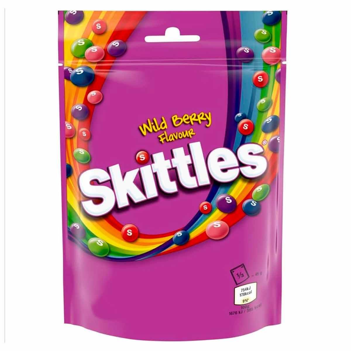 Драже Skittles Wild Berry 136 гр., дой-пак