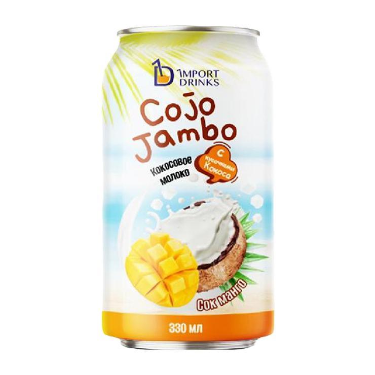 Напиток сокосодержащий COJO JAMBO кокосовое молоко с кусочками кокосовой мякоти манго 330 мл., ж/б